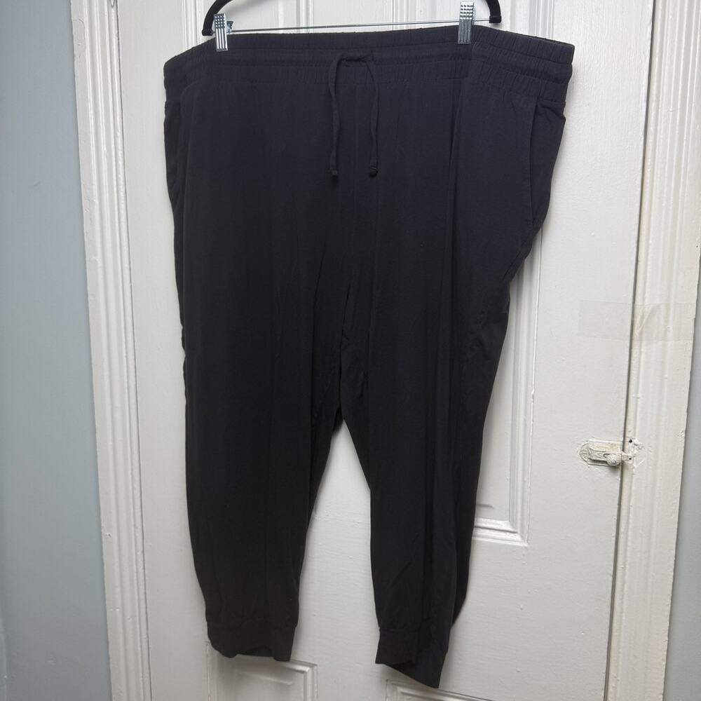 AnyBody Lounge Joggers Womens 3X Black Comfy Cozy Sleepwear Loungewear NWOT